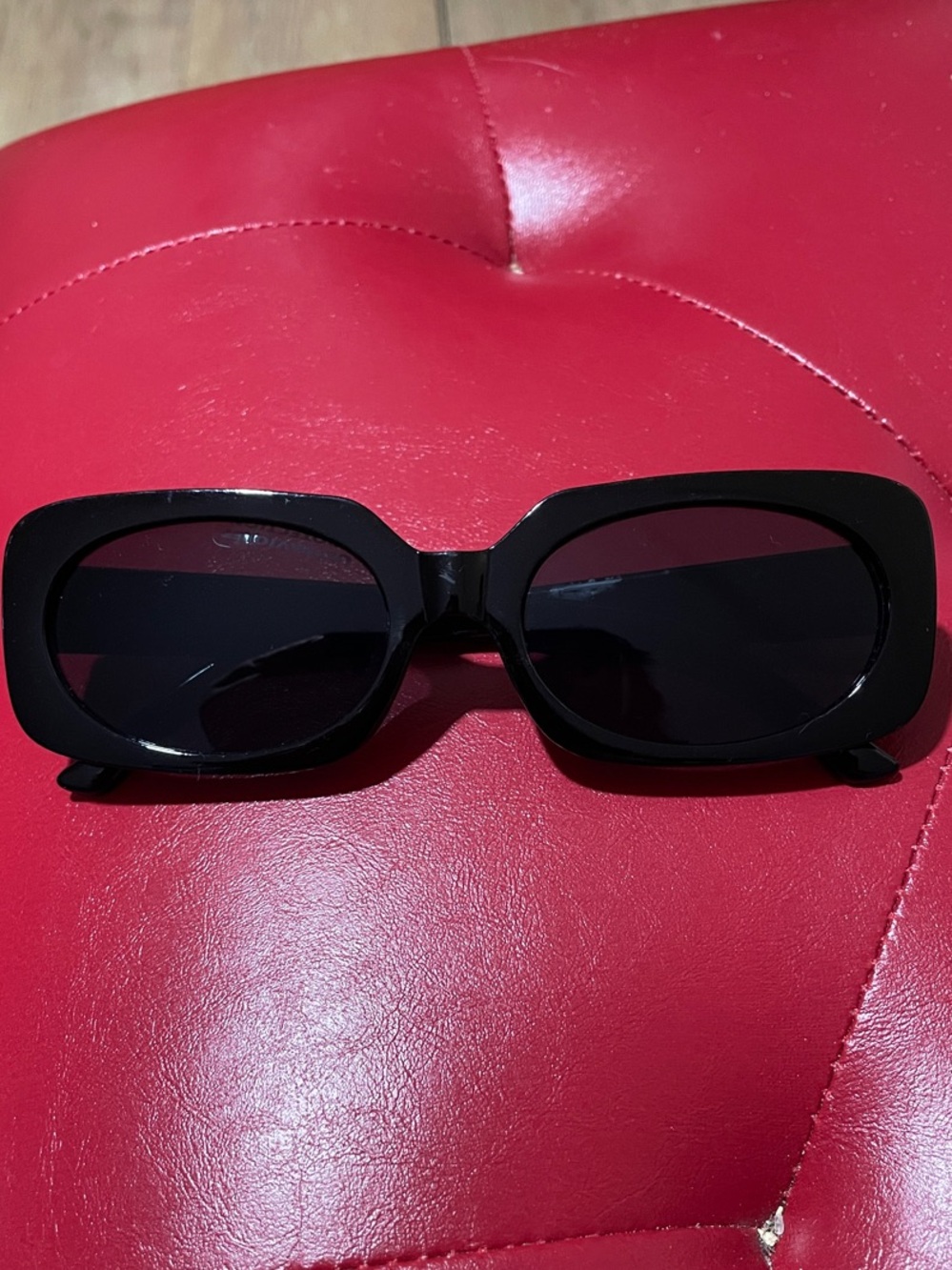 Classic Black Rectangular Women's Sunglasses